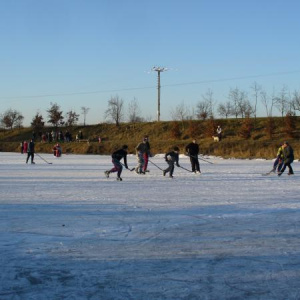 Bruslení na rybníku 3.1.2009
