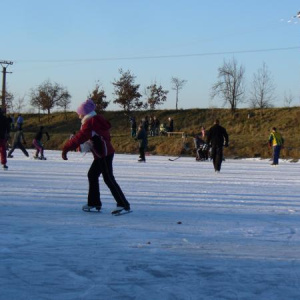 Bruslení na rybníku 3.1.2009
