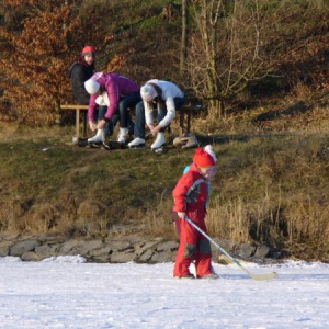 Bruslení na rybníku 3.1.2009