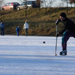 Bruslení na rybníku 3.1.2009