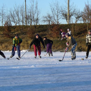 Bruslení na rybníku 3.1.2009
