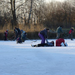 Bruslení na rybníku 3.1.2009