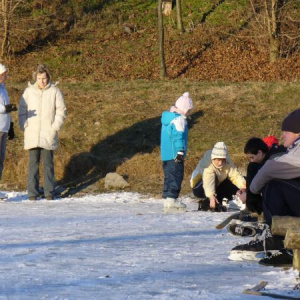 Bruslení na rybníku 3.1.2009