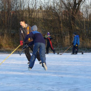 Bruslení na rybníku 3.1.2009