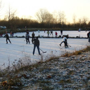 Bruslení na rybníku 3.1.2009