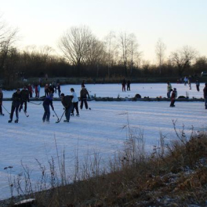 Bruslení na rybníku 3.1.2009