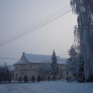 Myslivci u sokolovny 4.12.2010